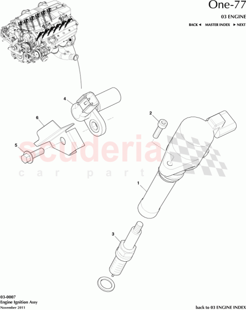 Part Diagram for Aston Martin CD33-6K342-AA