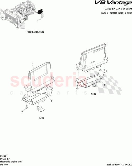 Part Diagram for Aston Martin 6G33-12B695-AC