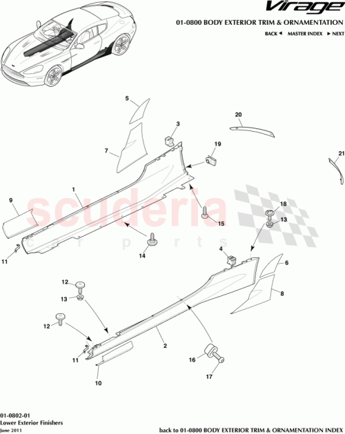 Part Diagram for Aston Martin CG43-10627-AC