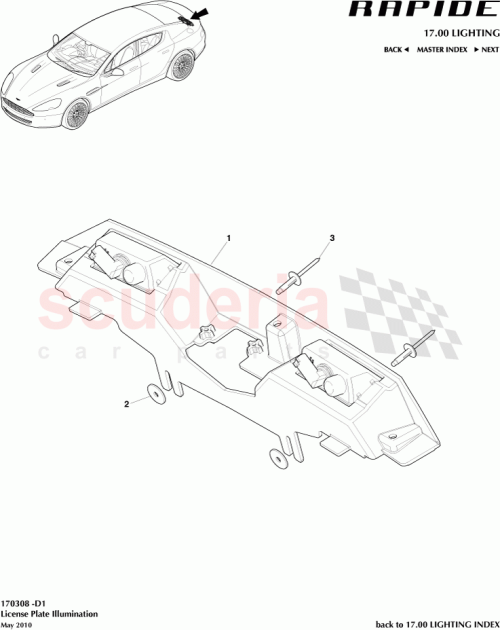 Part Diagram for Aston Martin CD43-N43400-AB