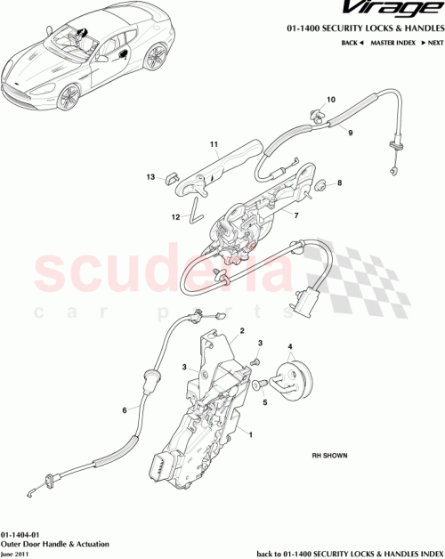Part Diagram for Aston Martin 4G43-F219B09-AA