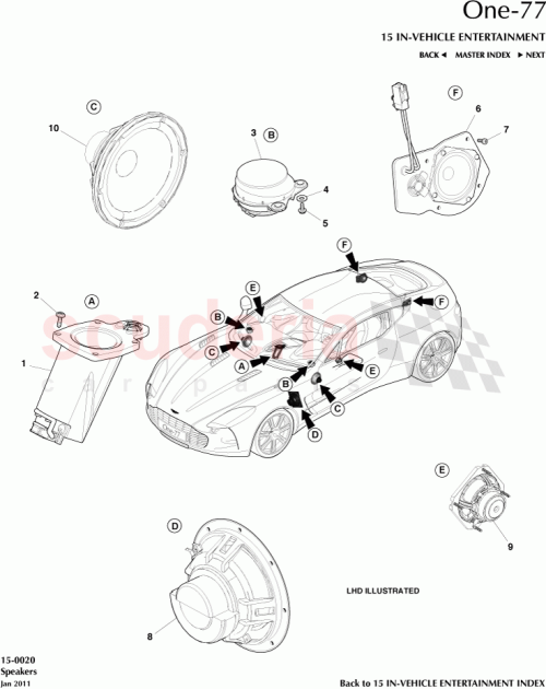 Part Diagram for Aston Martin AY93-46684-AA