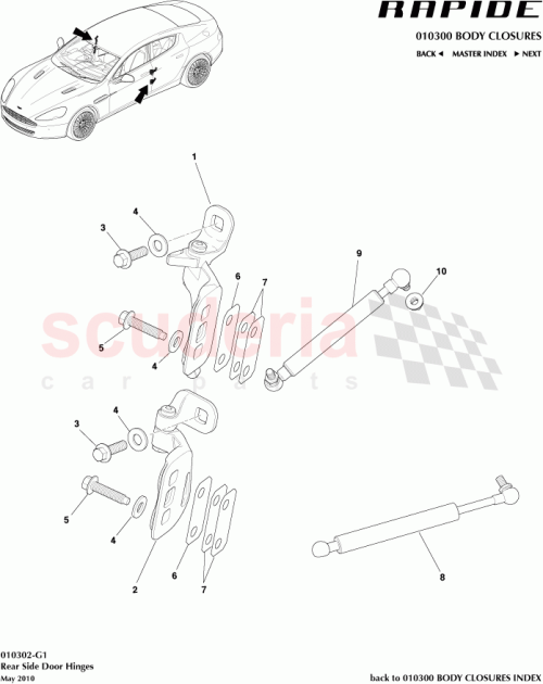 Part Diagram for Aston Martin AD43-F23505-AB