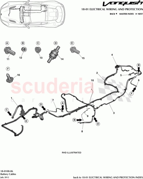 Part Diagram for Aston Martin CD33-14305-AB