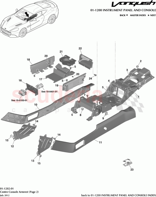 Part Diagram for Aston Martin CD33-67446-AAW