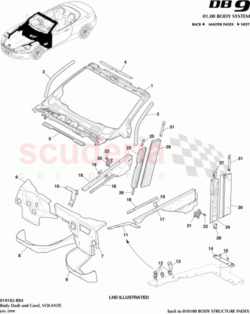 Part Diagram for Aston Martin 8D33-199901-AA
