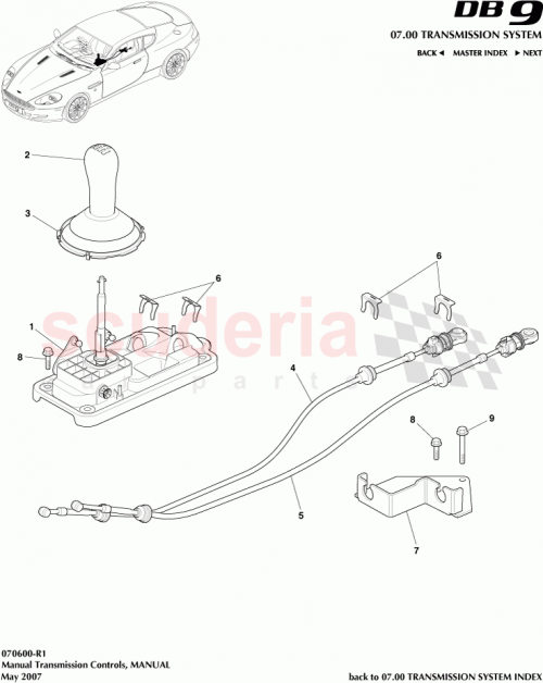Part Diagram for Aston Martin 703193