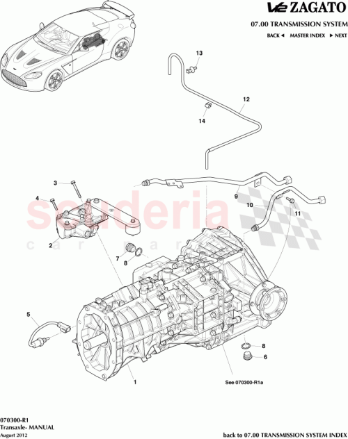 Part Diagram for Aston Martin 6G33-3F875-AA