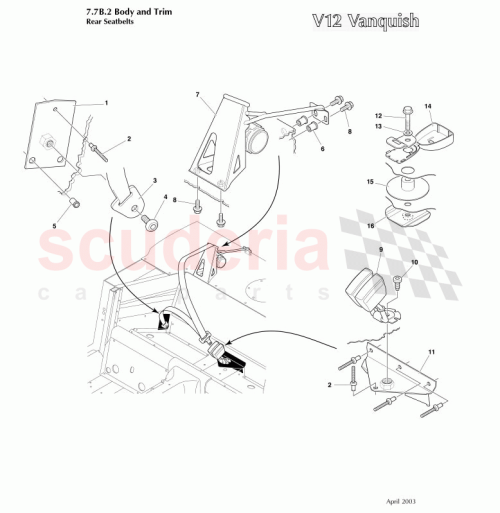 Part Diagram for Aston Martin 4R12-833773-AA
