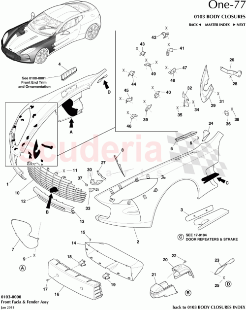 Part Diagram for Aston Martin 12023-03-7144-AA