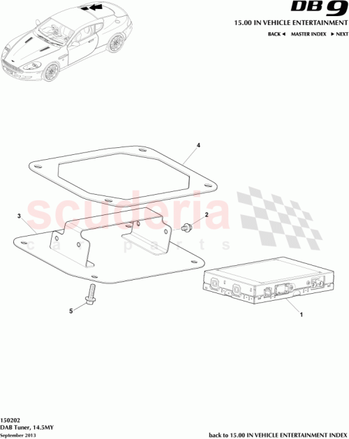 Part Diagram for Aston Martin EG43-19B160-AA