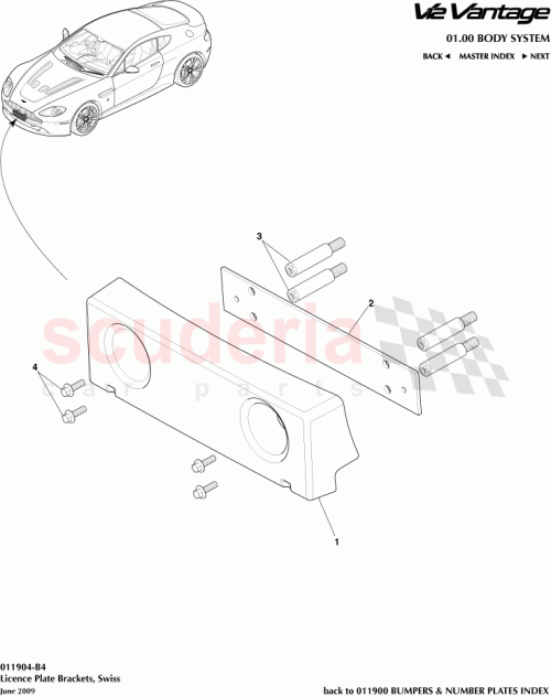 Part Diagram for Aston Martin 6G33-17A835-CA