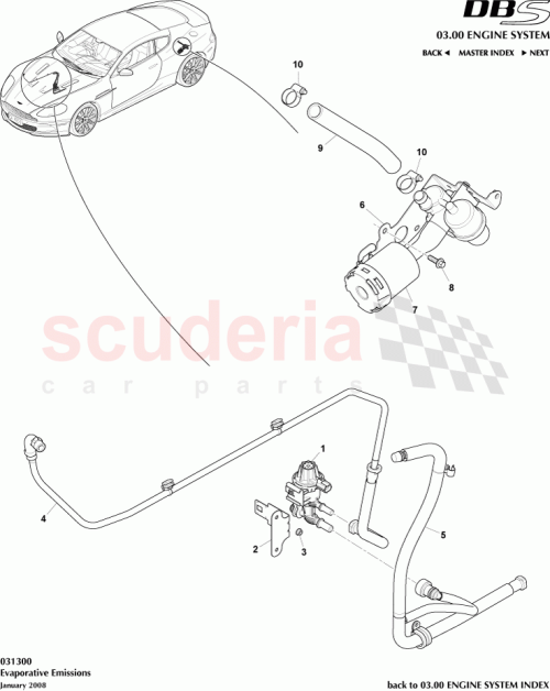 Part Diagram for Aston Martin 4G43-9B051-AD