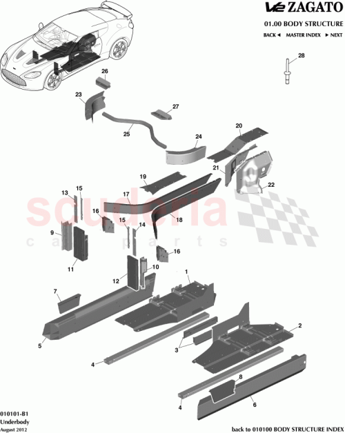 Part Diagram for Aston Martin AG33-F001K32-AA