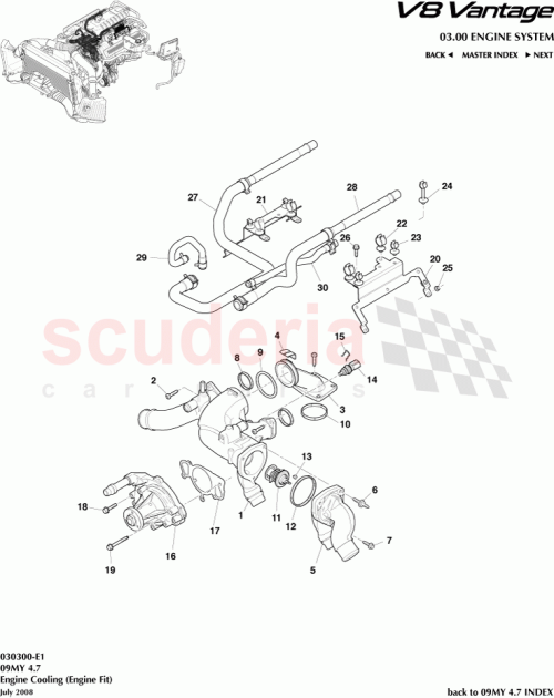 Part Diagram for Aston Martin 6G43-05-10368