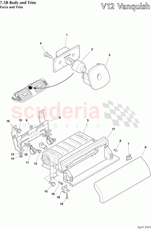 Part Diagram for Aston Martin 1R12834280AA