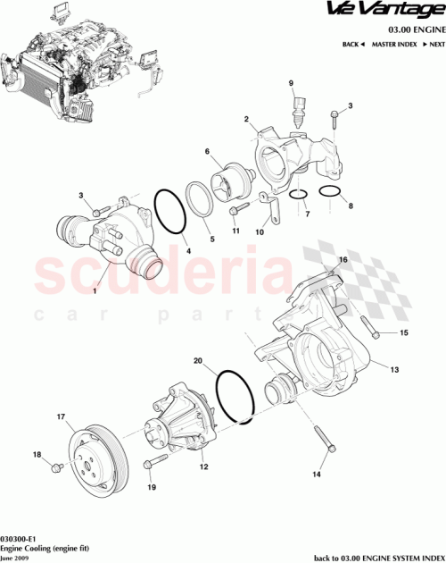 Part Diagram for Aston Martin CD33-8A586-AA