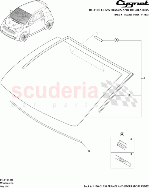Part Diagram for Aston Martin 56121-74010