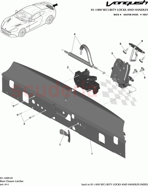 Part Diagram for Aston Martin CD33-404A42-AA