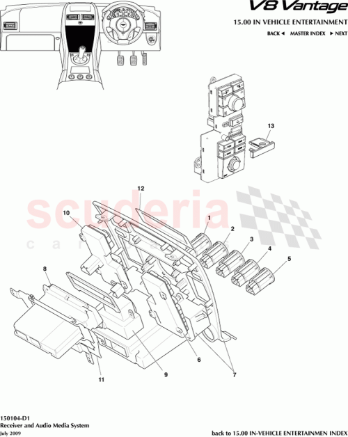 Part Diagram for Aston Martin 6G3318C612AH