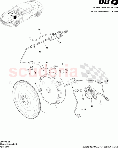 Part Diagram for Aston Martin 4G43-7T503-BA