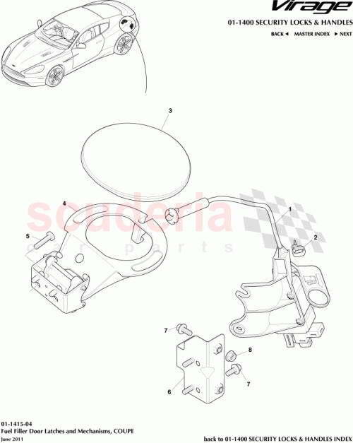 Part Diagram for Aston Martin 6G33F9C0707AA