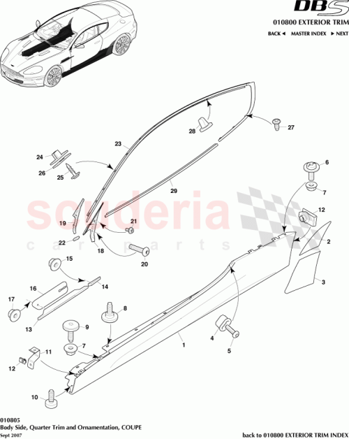 Part Diagram for Aston Martin 6G33-51756-AA-PK