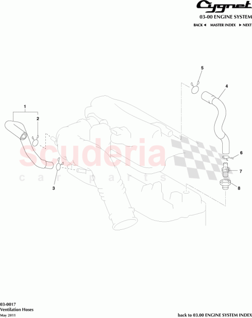 Part Diagram for Aston Martin 90480-18016