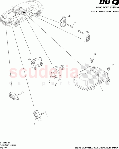 Part Diagram for Aston Martin 4G43-37-10932