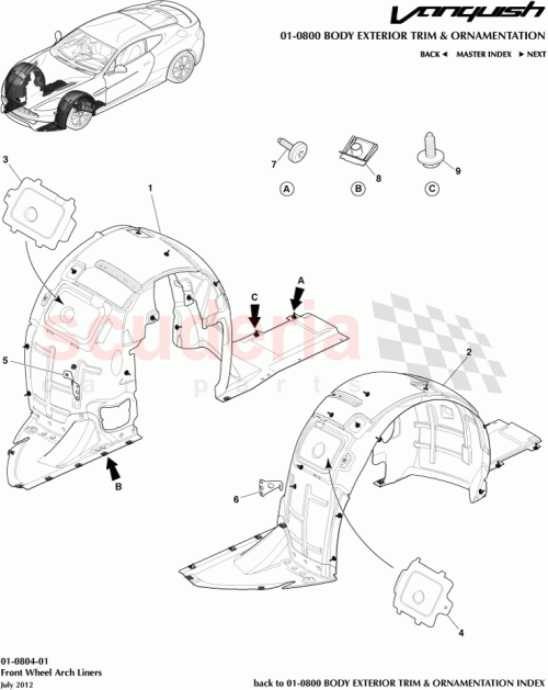 Part Diagram for Aston Martin CD33-166562-AE
