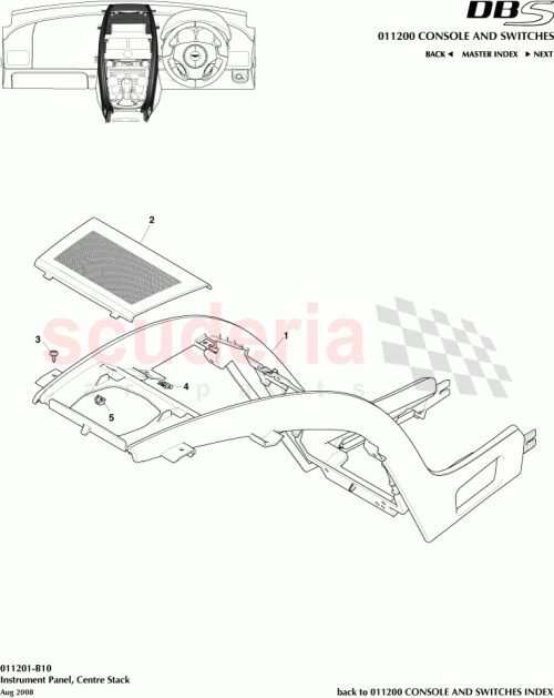 Part Diagram for Aston Martin 701157C