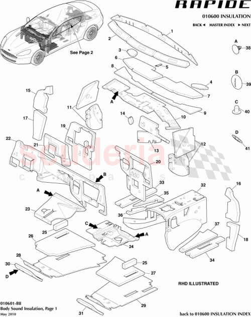 Part Diagram for Aston Martin AD43-11455-CB
