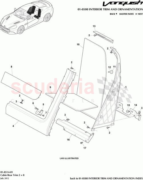 Part Diagram for Aston Martin DD33-60026-AAW