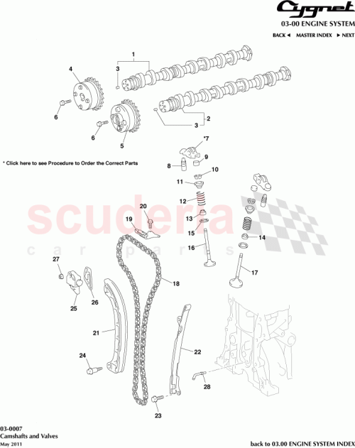 Part Diagram for Aston Martin 13741-20021