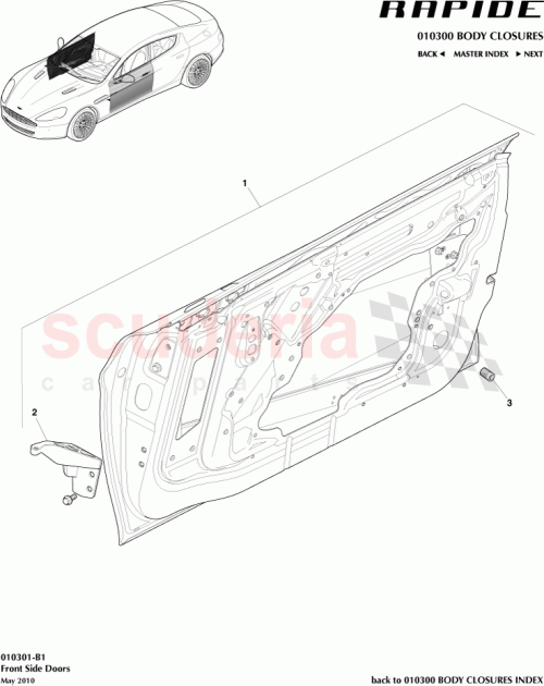 Part Diagram for Aston Martin AD43-F235K13-AD