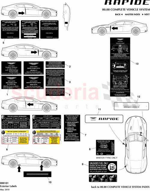 Part Diagram for Aston Martin AD4369014CA