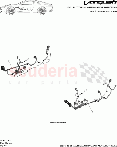 Part Diagram for Aston Martin CD33-14630-BC