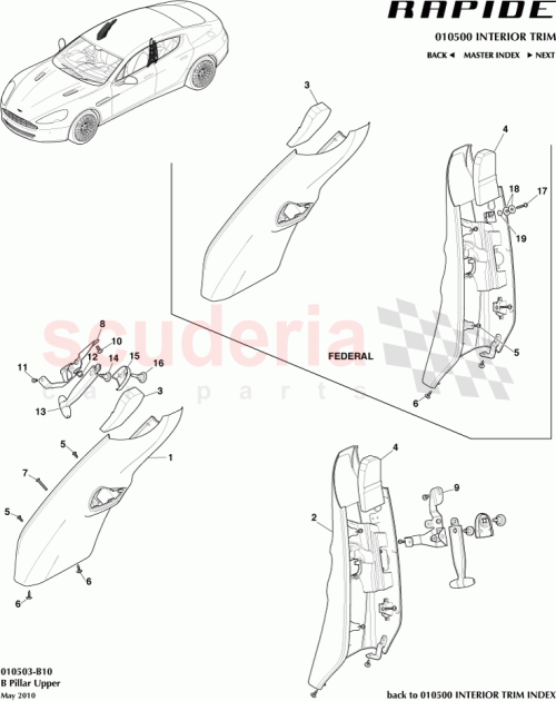 Part Diagram for Aston Martin AD4360007CAA