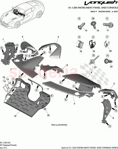 Part Diagram for Aston Martin DD33-2C356-BC