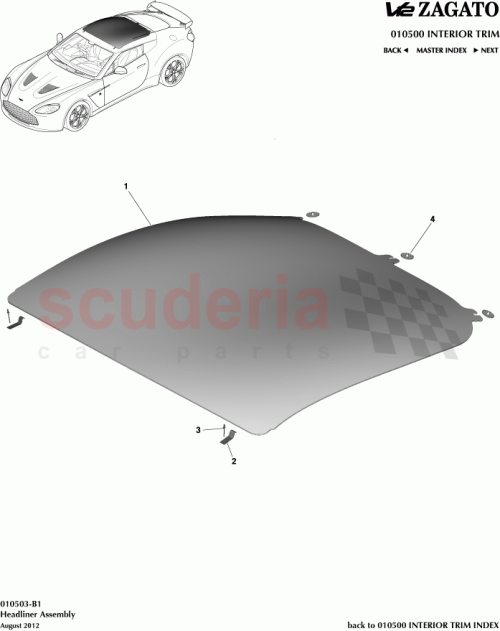 Part Diagram for Aston Martin CY83-51916-BAW