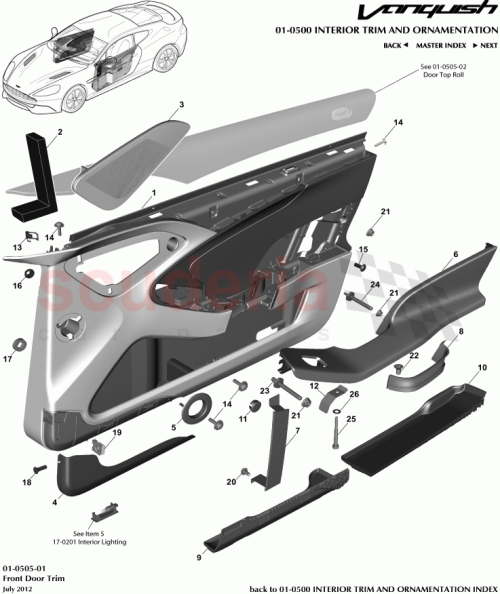 Part Diagram for Aston Martin CD33-58868-AA