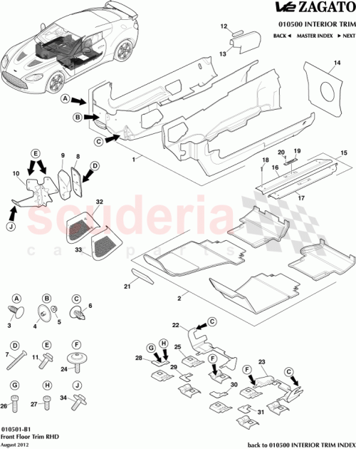 Part Diagram for Aston Martin 9G33-281B10-DDW