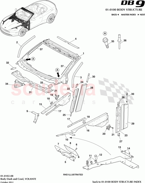 Part Diagram for Aston Martin EG43-L03014-AC