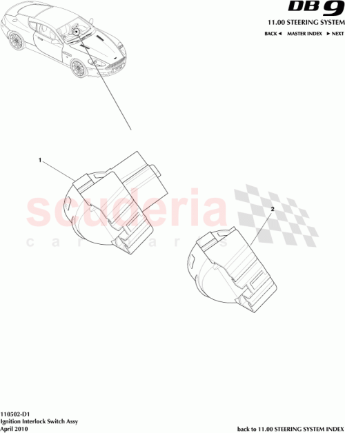 Part Diagram for Aston Martin 4G43-11572-BC
