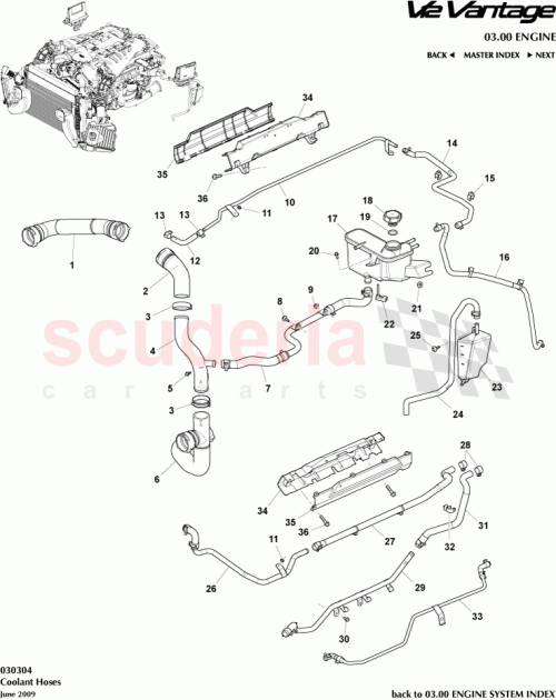 Part Diagram for Aston Martin AD23-8C350-AB