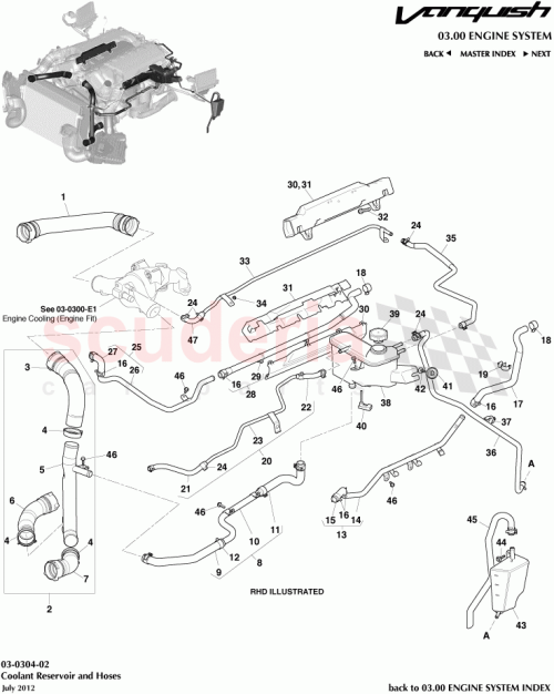 Part Diagram for Aston Martin CD33-8556-AC