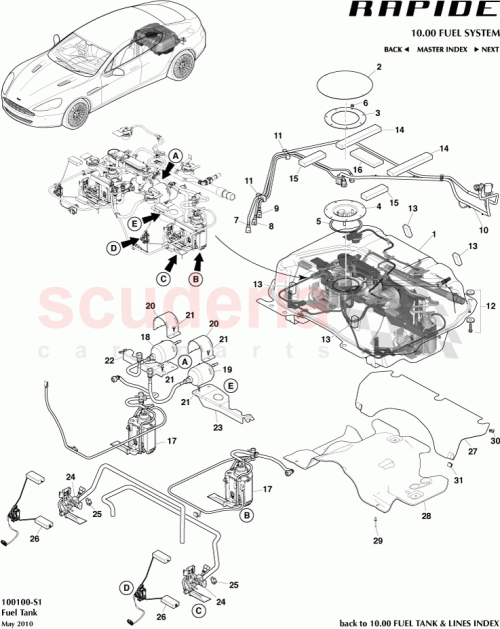 Part Diagram for Aston Martin AD43M2D28AA