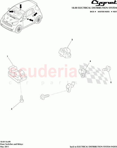Part Diagram for Aston Martin 84231-52020