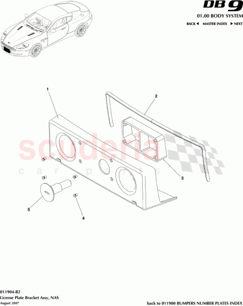 Part Diagram for Aston Martin 4G43-13364-CB