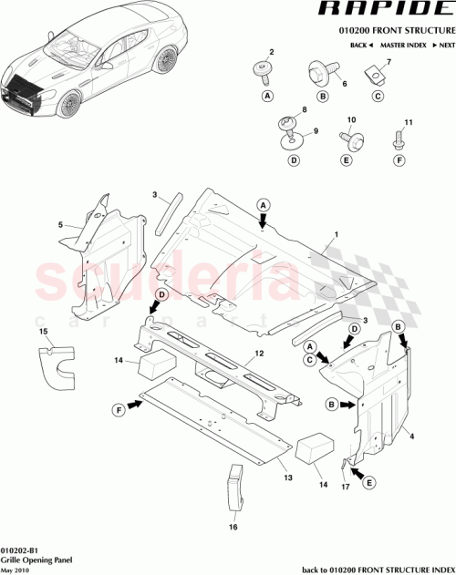 Part Diagram for Aston Martin AD43-F334610-AA